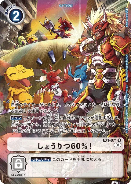 しょうりつ60％！