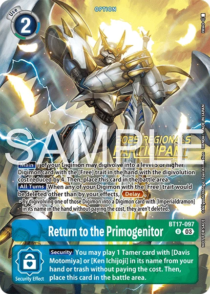 Return to the Primogenitor