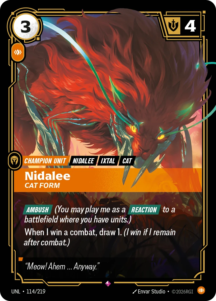 unl-114-219 Nidalee, Cat Form