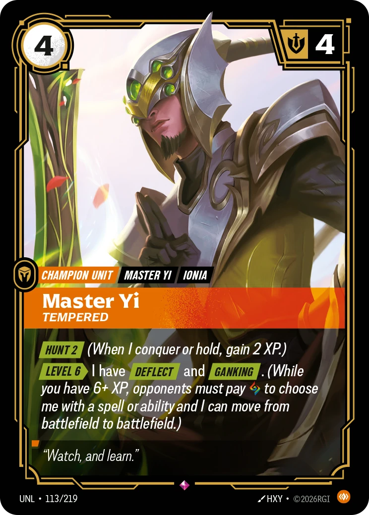 unl-113-219 Master Yi, Tempered