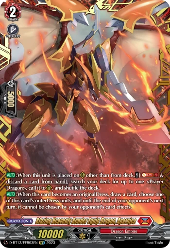 Blazing Heavenly Render Equip Dragon, Aparajea