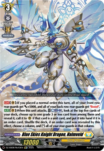 Blue Skies Knight Dragon, Halmveld