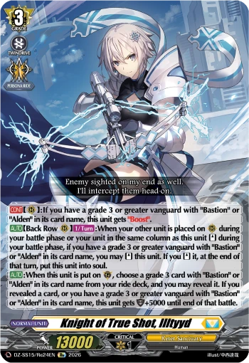 Knight of True Shot, Illtyyd